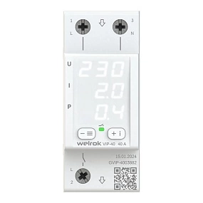Реле напряжение с контролем тока Welrok VIP-40 red