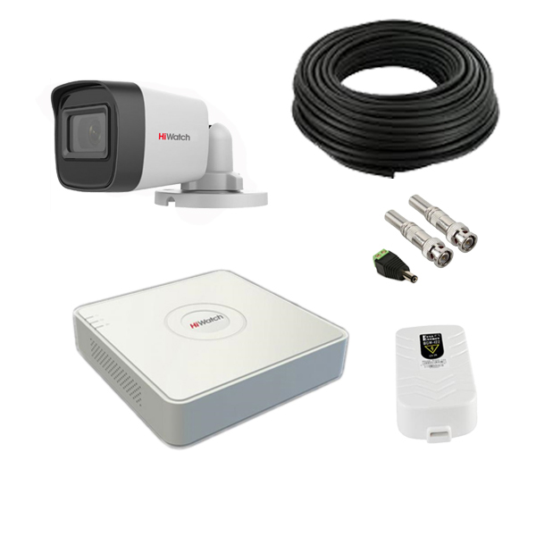 Комплект HD видеонаблюдения 5Мп HiWatch для улицы Детальное изображение товара "Комплект HD видеонаблюдения 5Мп HiWatch для улицы" из каталога оборудования для видеонаблюдения