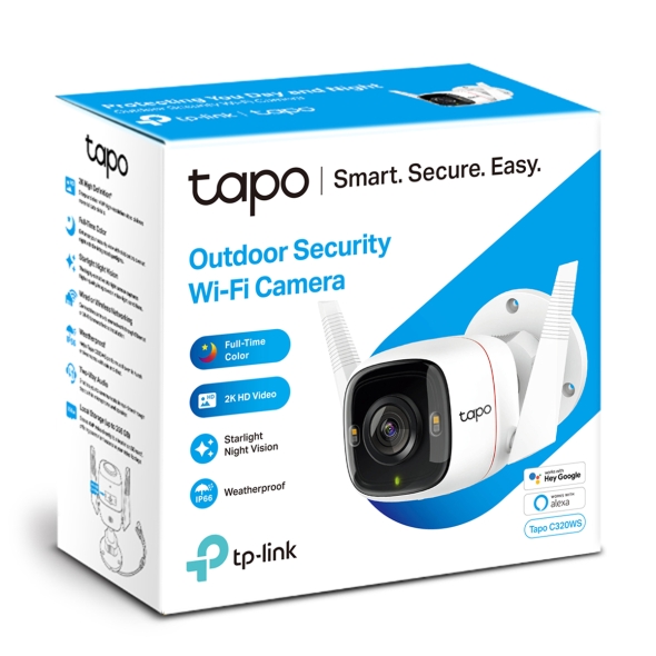 Детальное изображение товара "Wi-Fi-камера уличная 4Мп Tapo C320WS, видимость до 30 метров даже в полной темноте" из каталога оборудования для видеонаблюдения