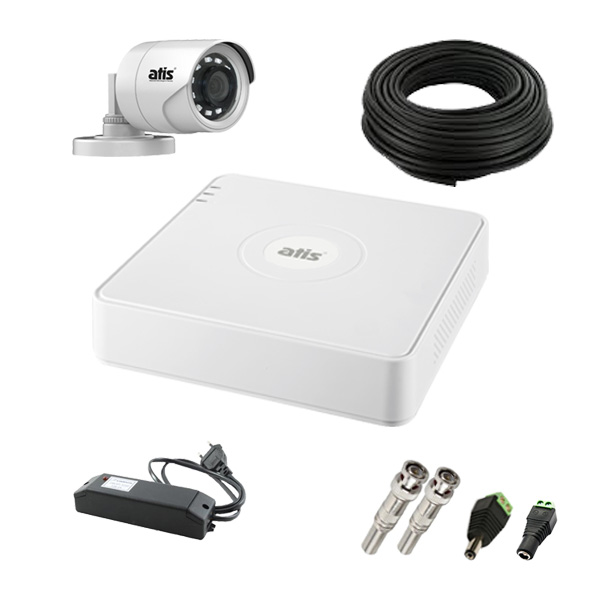 Комплект HD видеонаблюдения 2Мп ATIS LITE для улицы Комплект HD видеонаблюдения 2Мп ATIS LITE для улицы