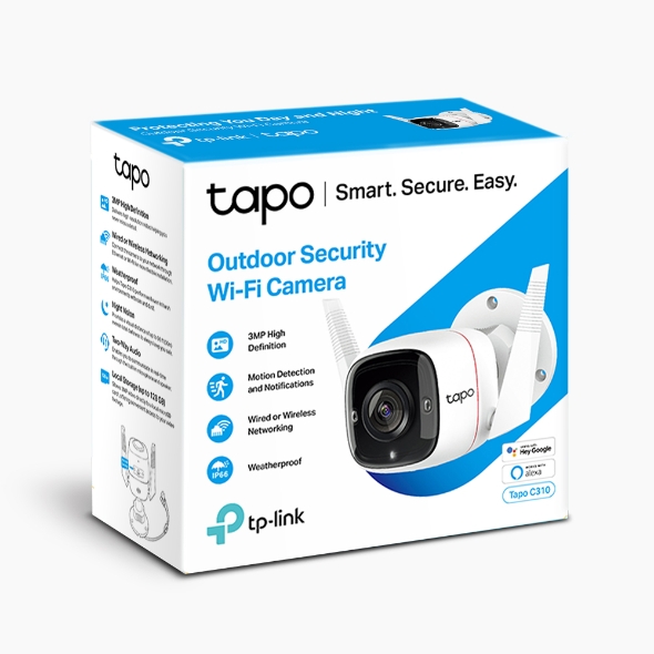 Детальное изображение товара "Wi-Fi-камера уличная 3Мп Tapo C310, видимость до 30 метров даже в полной темноте" из каталога оборудования для видеонаблюдения