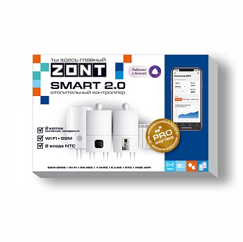 Детальное изображение товара "Отопительный контроллер ZONT SMART 2.0 WI-FI" из каталога оборудования для видеонаблюдения